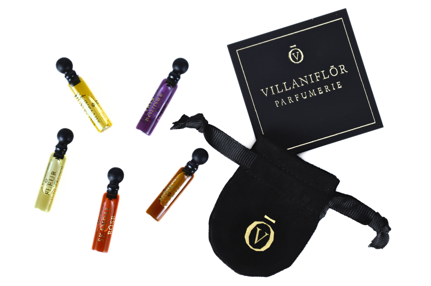 1 ml stand-alone parfum samples from Villaniflōr with unisex parfum extracts