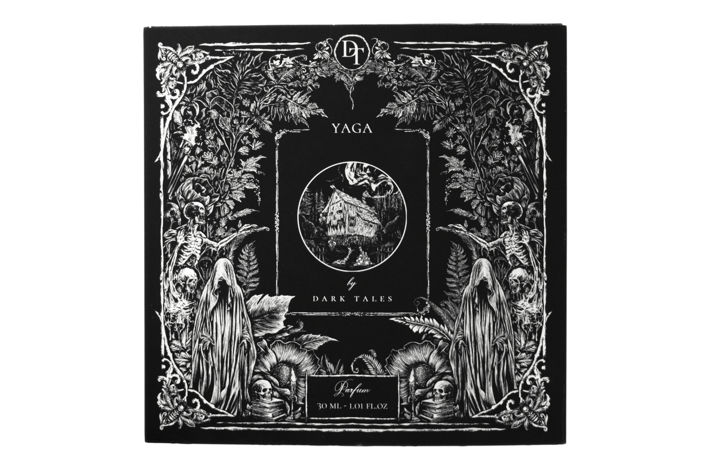 YAGA Parfum 30ml bottle with unique marble resin cap and forest-inspired fragrance notes