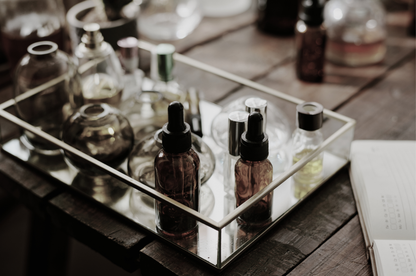Perfumer consulting session with fragrance formulas and creative development guidance