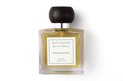 RENAISSANCE Volume II 30ml natural unisex parfum with herbaceous, light floral and fresh-woody scent by Arina Franzén Botanical Perfumery