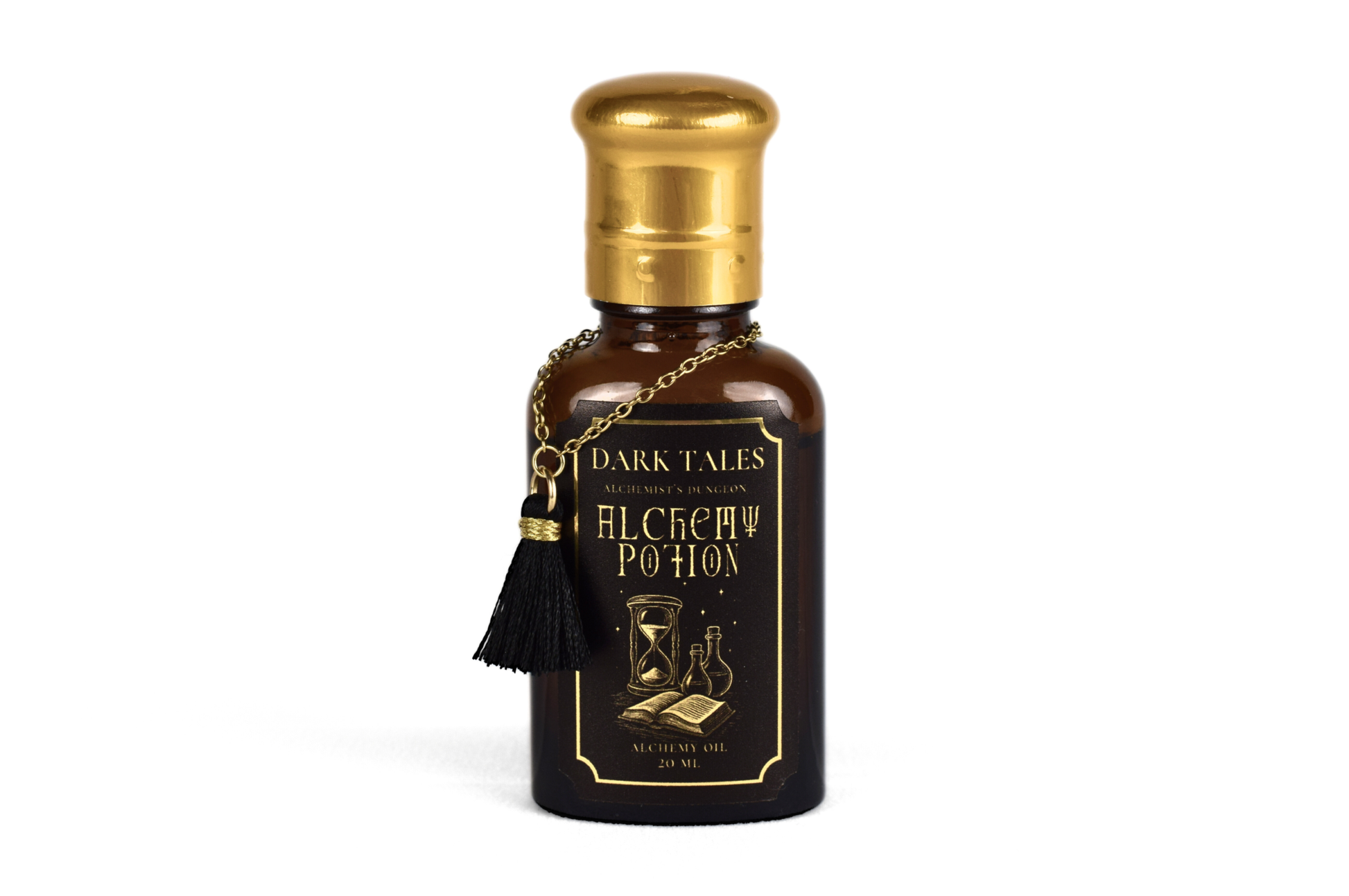 Alchemy Potion 20ml natural scent oil with dark cocoa, myrrh, aged vanilla, coffee, and benzoin in elegant bottle for ritual and meditation