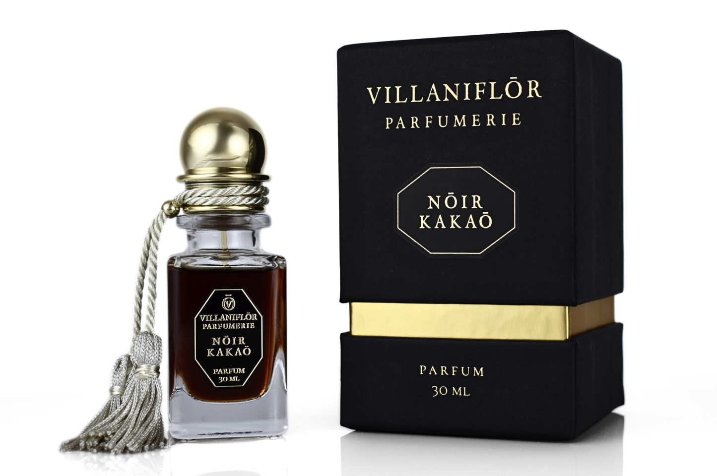 NŌIR KAKAŌ unisex parfum bottle with cocoa and vanilla scent notes, 30 ml luxury fragrance