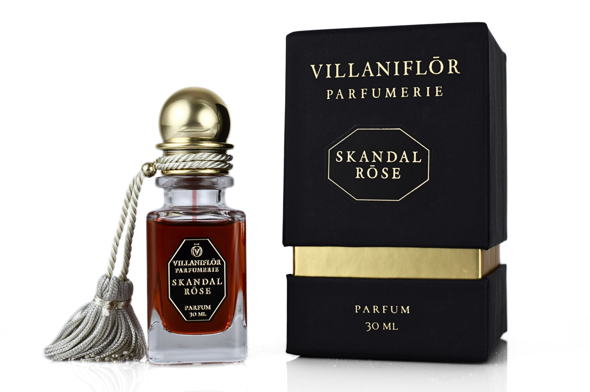 Skandal Rōse parfum 30ml bottle with rose and sandalwood fragrance notes